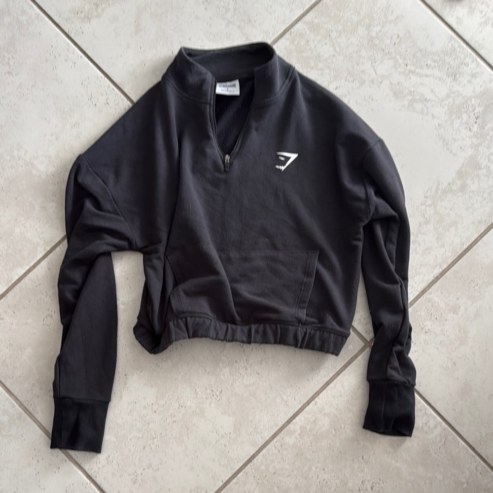 Gymshark Women's Black Quarter-Zip Top
